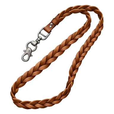 A simple sling made of braided leather straps.













 sticker