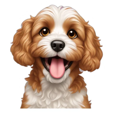 cavoodle tongue out sticker