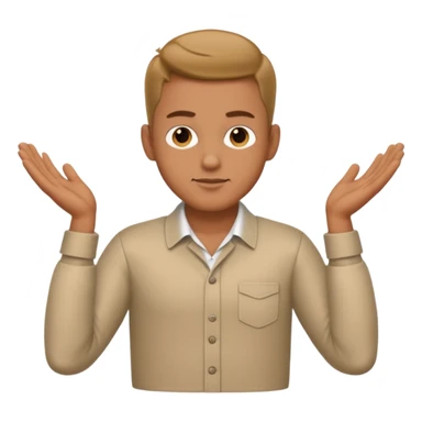 cool men person shrug pose sticker