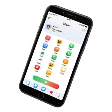 smartphone with call screen showing sticker