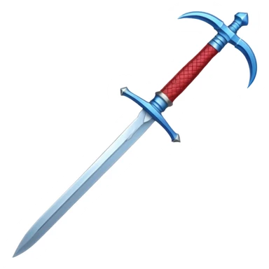 red Piercer — white blade + azure grip, Royal Sword. sticker