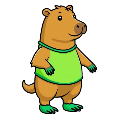 Capybara with crocs sticker