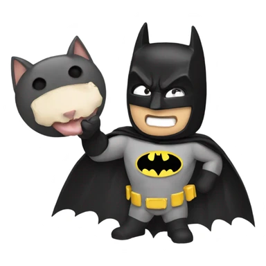 Batman Eating Mouse sticker