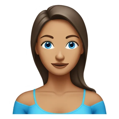 Brunette tanned woman with blue eyes doing yoga sticker