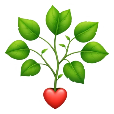 a heart plant sticker