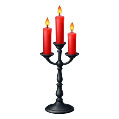 Sanguine-Red candle on a black stand sticker