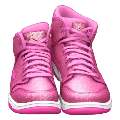 Pink Jordan Shoes with Glitter  sticker