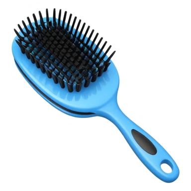 blue hairbrush with bristles sticker