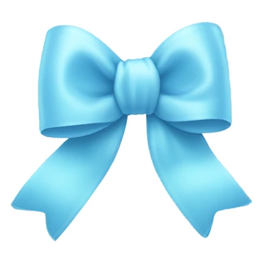 Baby blue bow sticker