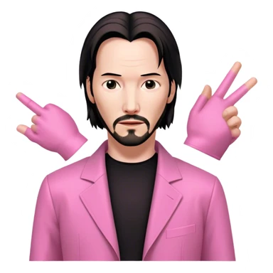 Keanu Reeves Neo Matrix pink sticker