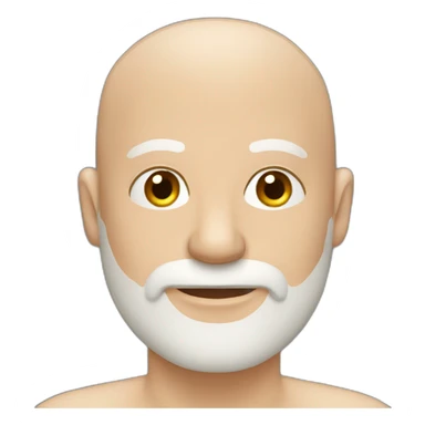 Man with a red beard and bald cap sticker