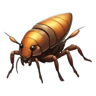 alien Cockroach creature scifi roguelike rpg style inspired by slay the spire digital art sticker