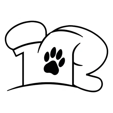 puppy paw print with number 12 inside sticker