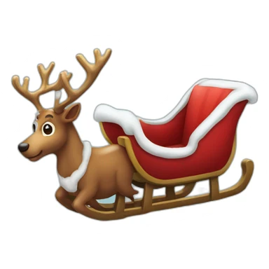 Santa's Raindeer sledge sticker