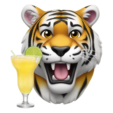 LSU Mike the Tiger with margarita  sticker