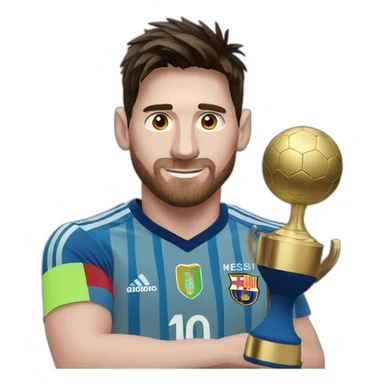 messi with worldcup sticker
