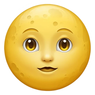 Moon without face, yellow sticker