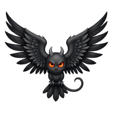 black and white wing devil sticker