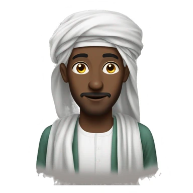 Sudanese man in jalabiya sticker