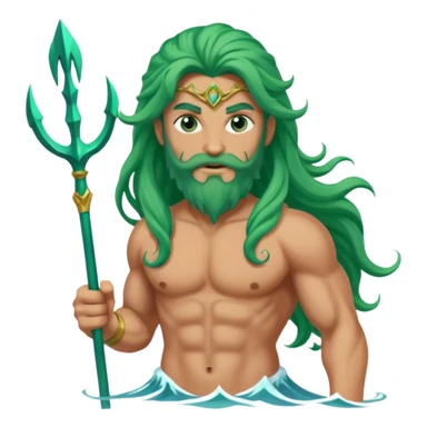 front view Poisedon sticker