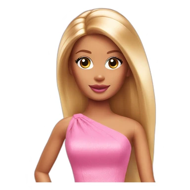 barbie doll pink dress sticker