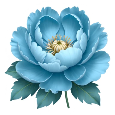light blue peonies sticker