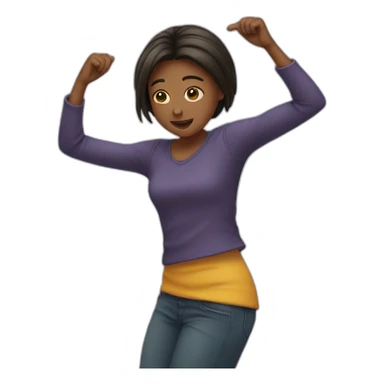 Girl doing dab sticker