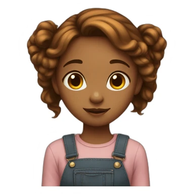 Girl brown hear  sticker