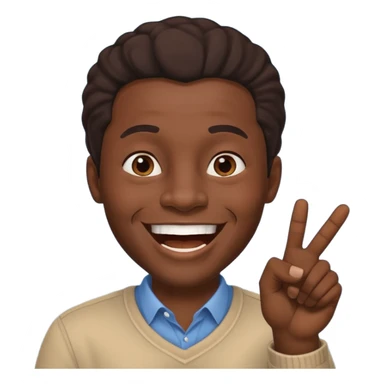 African man pointing and laughing sticker