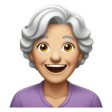 An old lady laughing  sticker