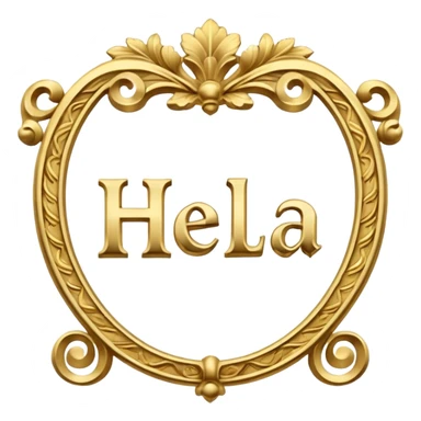The gold inscription "Helga" in large letters sticker
