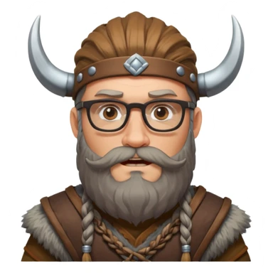 Glasses-Wearing wild viking sticker