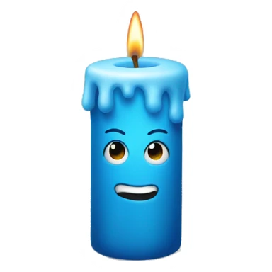 woozy blue candle sticker