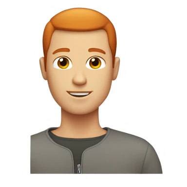 Redhead guy with a buzz cut sticker