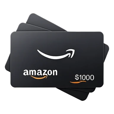 black gift card with logo amazon sticker