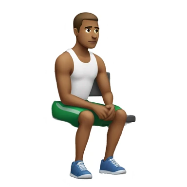 Guy benching  sticker