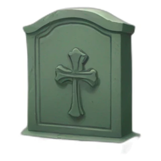 Overgrown gravestone sticker