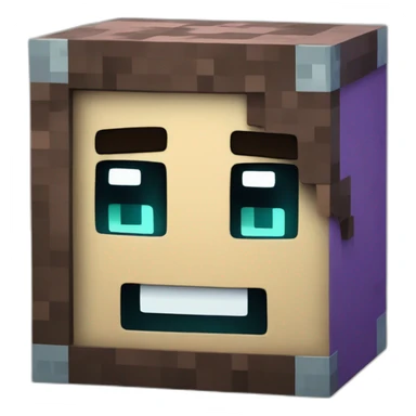 A Minecraft block in the ender to smile sticker