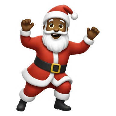 Santa clause dancing sticker