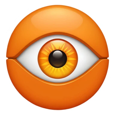 Ojo turco color naranja turco en color naranja sticker