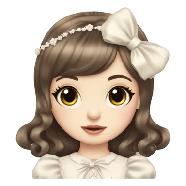 Angelic pretty delicate brunette girl  sticker