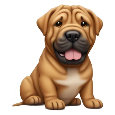 Sharpei dog with cinnamon hair sticker