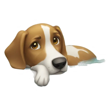 Dog in a pool sticker