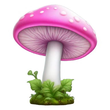 A pink fairy mushroom themed bong sticker