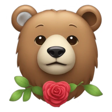 Un oso con una cinta roza en su cuello sticker