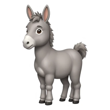 Cute donkey sticker