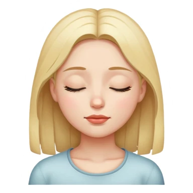 balancing girl with closed eyes sticker