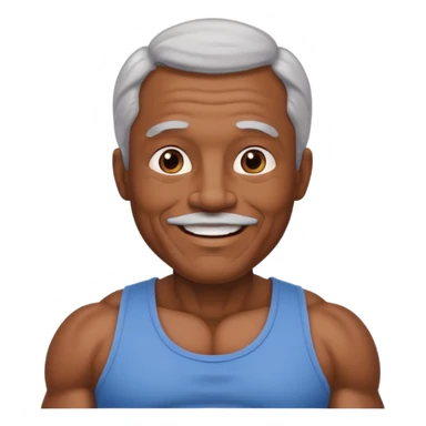 Grandpa that has muscles and is pregnant and is brown sticker