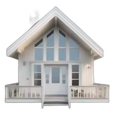 iconic scandinavian architecture holiday home front sticker