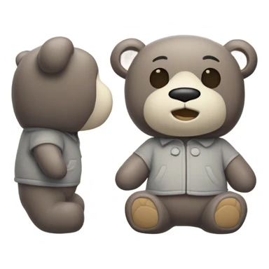 Oso con bata  sticker